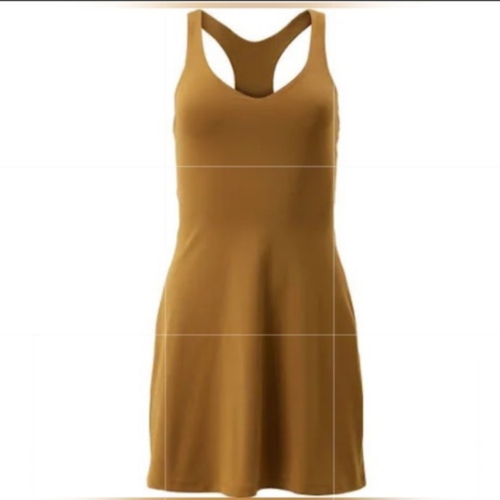 Girlfriend Collective Lola V Neck dress large Fox cooor